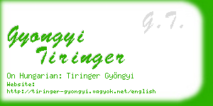 gyongyi tiringer business card